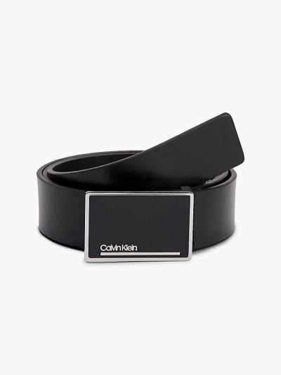Calvin Klein Táskák & Kiegészítők HU255662 | Calvin Klein Bőr Plaque Férfi Öv Fekete